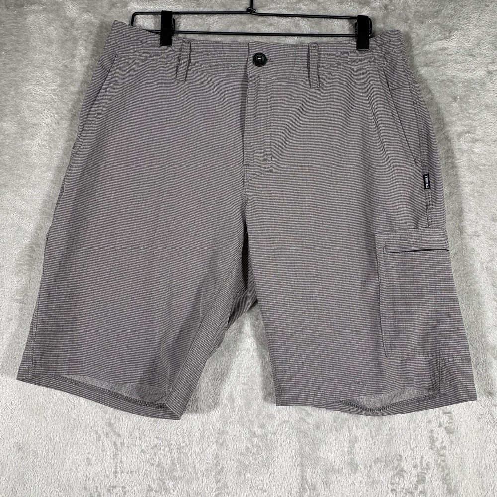 O'Neill Crossover Shorts Mens 34 Gray Quick Dry Stretch Beach Cargo Surfer Coast